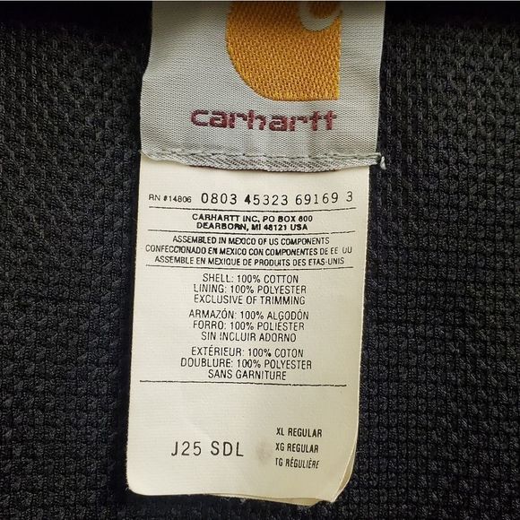 🤩New With TagsVintage carhartt thermal net lined canvas jacket size men's XL - Picture 9 of 9